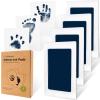 image4Pack Inkless Baby Hand and Footprint Kit  Mess Free Ink Pad for Newborn Keepsake Dog Nose ampamp Paw Print Kit Clean Touch Ink Pad for Baby Hand ampamp Footprints Ideal New Mom Gifts Jet BlackNavy
