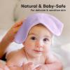 image6Pack Soft Baby Washcloths Viscose from Bamboo  Kids Newborn Bath Towels Infant Shower Toddler Reusable Face Towel Gentle on Skin Face Wash Cloths for Babies 10x10 WhiteSoft Lilac