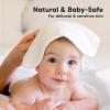 image6Pack Soft Baby Washcloths Viscose from Bamboo  Kids Newborn Bath Towels Infant Shower Toddler Reusable Face Towel Gentle on Skin Face Wash Cloths for Babies 10x10 WhiteWhiteStone