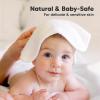 image6Pack Soft Baby Washcloths Viscose from Bamboo  Kids Newborn Bath Towels Infant Shower Toddler Reusable Face Towel Gentle on Skin Face Wash Cloths for Babies 10x10 WhiteWhiteSky