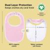 image8Pack Organic Baby Bibs for Boys Girls  Soft Cotton Drooling and Teething Bibs for Baby Girl ampamp Boy Extra Absorbent Easy To Clean ampamp Put On for Toddler Newborn Infant 024 Months Sweet CharmBlush