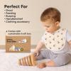 image8Pack Organic Baby Bibs for Boys Girls  Soft Cotton Drooling and Teething Bibs for Baby Girl ampamp Boy Extra Absorbent Easy To Clean ampamp Put On for Toddler Newborn Infant 024 Months Sweet CharmMesozoic