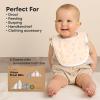 image8Pack Organic Baby Bibs for Boys Girls  Soft Cotton Drooling and Teething Bibs for Baby Girl ampamp Boy Extra Absorbent Easy To Clean ampamp Put On for Toddler Newborn Infant 024 Months Sweet CharmFleur