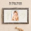 imageBaby Hand and Footprint Kit  Clay Handprint Keepsake Frame Newborn Nursery Picture Frame Personalized New Mom Gifts for Baby Shower ampamp Registry Alpine WhiteBarnwood