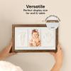 imageBaby Hand and Footprint Kit  Clay Handprint Keepsake Frame Newborn Nursery Picture Frame Personalized New Mom Gifts for Baby Shower ampamp Registry Alpine WhiteMedium Oak