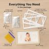 imageBaby Hand and Footprint Kit  Clay Handprint Keepsake Frame Newborn Nursery Picture Frame Personalized New Mom Gifts for Baby Shower ampamp Registry Alpine WhiteAsh Wood