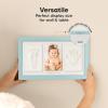 imageBaby Hand and Footprint Kit  Clay Handprint Keepsake Frame Newborn Nursery Picture Frame Personalized New Mom Gifts for Baby Shower ampamp Registry Alpine WhiteSky Blue