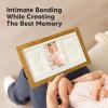 imageBaby Hand and Footprint Kit  Clay Handprint Keepsake Frame Newborn Nursery Picture Frame Personalized New Mom Gifts for Baby Shower ampamp Registry Alpine WhiteGolden Wheat