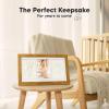 imageBaby Hand and Footprint Kit  Clay Handprint Keepsake Frame Newborn Nursery Picture Frame Personalized New Mom Gifts for Baby Shower ampamp Registry Alpine WhiteGolden Wheat