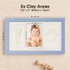 imageBaby Hand and Footprint Kit  Clay Handprint Keepsake Frame Newborn Nursery Picture Frame Personalized New Mom Gifts for Baby Shower ampamp Registry Alpine WhiteCornflower