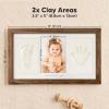 imageBaby Hand and Footprint Kit  Clay Handprint Keepsake Frame Newborn Nursery Picture Frame Personalized New Mom Gifts for Baby Shower ampamp Registry Alpine WhiteMedium Oak