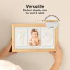 imageBaby Hand and Footprint Kit  Clay Handprint Keepsake Frame Newborn Nursery Picture Frame Personalized New Mom Gifts for Baby Shower ampamp Registry Alpine WhiteBamboo