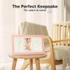 imageBaby Hand and Footprint Kit  Clay Handprint Keepsake Frame Newborn Nursery Picture Frame Personalized New Mom Gifts for Baby Shower ampamp Registry Alpine WhiteSweet Pink