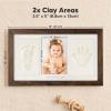 imageBaby Hand and Footprint Kit  Clay Handprint Keepsake Frame Newborn Nursery Picture Frame Personalized New Mom Gifts for Baby Shower ampamp Registry Alpine WhiteDark Walnut