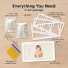 imageBaby Hand and Footprint Kit  Clay Handprint Keepsake Frame Newborn Nursery Picture Frame Personalized New Mom Gifts for Baby Shower ampamp Registry Alpine WhiteAlpine White