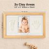 imageBaby Hand and Footprint Kit  Clay Handprint Keepsake Frame Newborn Nursery Picture Frame Personalized New Mom Gifts for Baby Shower ampamp Registry Alpine WhiteBamboo