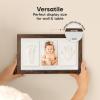 imageBaby Hand and Footprint Kit  Clay Handprint Keepsake Frame Newborn Nursery Picture Frame Personalized New Mom Gifts for Baby Shower ampamp Registry Alpine WhiteDark Walnut
