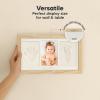 imageBaby Hand and Footprint Kit  Clay Handprint Keepsake Frame Newborn Nursery Picture Frame Personalized New Mom Gifts for Baby Shower ampamp Registry Alpine WhiteAsh Wood