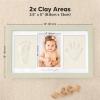 imageBaby Hand and Footprint Kit  Clay Handprint Keepsake Frame Newborn Nursery Picture Frame Personalized New Mom Gifts for Baby Shower ampamp Registry Alpine WhiteSage