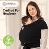 imageKeaBabies Baby Wrap Carrier  All in 1 Original Baby Carrier Newborn to Toddler Sling Easy to Wear Hands Free Bonding Lightweight Breathable Infant Wraps Trendy BlackTrendy Black