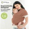 imageKeaBabies Baby Wrap Carrier  All in 1 Original Baby Carrier Newborn to Toddler Sling Easy to Wear Hands Free Bonding Lightweight Breathable Infant Wraps Trendy BlackTerracotta