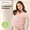 imageKeaBabies Baby Wrap Carrier  All in 1 Original Baby Carrier Newborn to Toddler Sling Easy to Wear Hands Free Bonding Lightweight Breathable Infant Wraps Trendy BlackPink Daisies