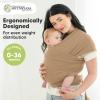 imageKeaBabies Baby Wrap Carrier  All in 1 Original Baby Carrier Newborn to Toddler Sling Easy to Wear Hands Free Bonding Lightweight Breathable Infant Wraps Trendy BlackWarm Hearth