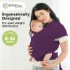 imageKeaBabies Baby Wrap Carrier  All in 1 Original Baby Carrier Newborn to Toddler Sling Easy to Wear Hands Free Bonding Lightweight Breathable Infant Wraps Trendy BlackRoyal Purple