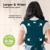 imageKeaBabies Baby Wrap Carrier Ring Sling  Easy to Wear Adjustable DLite Baby Carrier Newborn to Toddler Infant Carrying Shirt Hands Free Bonding Breathable Fabric Wearing Wrap Stone GrayPeacock Green