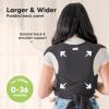 imageKeaBabies Baby Wrap Carrier Ring Sling  Easy to Wear Adjustable DLite Baby Carrier Newborn to Toddler Infant Carrying Shirt Hands Free Bonding Breathable Fabric Wearing Wrap Stone GrayMystic Gray