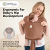 imageKeaBabies Baby Wrap Carrier Ring Sling  Easy to Wear Adjustable DLite Baby Carrier Newborn to Toddler Infant Carrying Shirt Hands Free Bonding Breathable Fabric Wearing Wrap Stone GrayTerracota