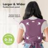 imageKeaBabies Baby Wrap Carrier Ring Sling  Easy to Wear Adjustable DLite Baby Carrier Newborn to Toddler Infant Carrying Shirt Hands Free Bonding Breathable Fabric Wearing Wrap Stone GrayDark Mauve