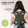imageKeaBabies Baby Wrap Carrier Ring Sling  Easy to Wear Adjustable DLite Baby Carrier Newborn to Toddler Infant Carrying Shirt Hands Free Bonding Breathable Fabric Wearing Wrap Stone GrayForest