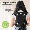 imageKeaBabies Baby Wrap Carrier Ring Sling  Easy to Wear Adjustable DLite Baby Carrier Newborn to Toddler Infant Carrying Shirt Hands Free Bonding Breathable Fabric Wearing Wrap Stone GrayTrendy Black