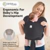 imageKeaBabies Baby Wrap Carrier Ring Sling  Easy to Wear Adjustable DLite Baby Carrier Newborn to Toddler Infant Carrying Shirt Hands Free Bonding Breathable Fabric Wearing Wrap Stone GrayMystic Gray