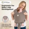 imageKeaBabies Baby Wrap Carrier Ring Sling  Easy to Wear Adjustable DLite Baby Carrier Newborn to Toddler Infant Carrying Shirt Hands Free Bonding Breathable Fabric Wearing Wrap Stone GrayCopper Gray