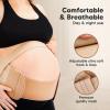 imageKeaBabies Maternity Belly Bands for Pregnant Women  Soft ampamp Breathable Pregnancy Belly Support Band Adjustable Maternity Belt for Back Pelvic Support Comfortable Easy to Use Classic Ivory ML2in1 Nurture  Classic Ivory
