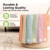 imageOrganic Burp Cloths Baby Boy Girl  6Pack Large Cotton Burping Cloths for Babies Spit Up Rags Super Absorbent Ultra Soft Newborn Rag Gender Neutral Machine Washable DurableTerracottaMuted Pastel