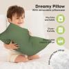 imageToddler Pillow with Pillowcase  13x18 My Little Dreamy Kids Travel Bed Pillows for Sleeping Organic Cotton Small Pillowcase Soft ampamp Breathable Machine Washable Toddlers 25 Years Old Soft WhiteJungle Green