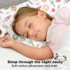 imageToddler Pillow with Pillowcase  13x18 My Little Dreamy Kids Travel Bed Pillows for Sleeping Organic Cotton Small Pillowcase Soft ampamp Breathable Machine Washable Toddlers 25 Years Old Soft WhiteSweet Tooth