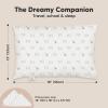imageToddler Pillow with Pillowcase  13x18 My Little Dreamy Kids Travel Bed Pillows for Sleeping Organic Cotton Small Pillowcase Soft ampamp Breathable Machine Washable Toddlers 25 Years Old Soft WhiteBumble Bear