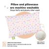 imageToddler Pillow with Pillowcase  13x18 My Little Dreamy Kids Travel Bed Pillows for Sleeping Organic Cotton Small Pillowcase Soft ampamp Breathable Machine Washable Toddlers 25 Years Old Soft WhiteFlutter