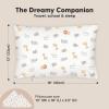 imageToddler Pillow with Pillowcase  13x18 My Little Dreamy Kids Travel Bed Pillows for Sleeping Organic Cotton Small Pillowcase Soft ampamp Breathable Machine Washable Toddlers 25 Years Old Soft WhiteSafari Echo