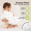 imageToddler Pillow with Pillowcase  13x18 My Little Dreamy Kids Travel Bed Pillows for Sleeping Organic Cotton Small Pillowcase Soft ampamp Breathable Machine Washable Toddlers 25 Years Old Soft WhiteElly