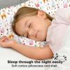 imageToddler Pillow with Pillowcase  13x18 My Little Dreamy Kids Travel Bed Pillows for Sleeping Organic Cotton Small Pillowcase Soft ampamp Breathable Machine Washable Toddlers 25 Years Old Soft WhiteForestland