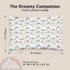 imageToddler Pillow with Pillowcase  13x18 My Little Dreamy Kids Travel Bed Pillows for Sleeping Organic Cotton Small Pillowcase Soft ampamp Breathable Machine Washable Toddlers 25 Years Old Soft WhiteDino Patrol