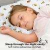 imageToddler Pillow with Pillowcase  13x18 My Little Dreamy Kids Travel Bed Pillows for Sleeping Organic Cotton Small Pillowcase Soft ampamp Breathable Machine Washable Toddlers 25 Years Old Soft WhiteConstruction