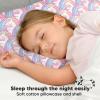 imageToddler Pillow with Pillowcase  13x18 My Little Dreamy Kids Travel Bed Pillows for Sleeping Organic Cotton Small Pillowcase Soft ampamp Breathable Machine Washable Toddlers 25 Years Old Soft WhiteUnicorn