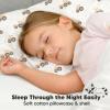 imageToddler Pillow with Pillowcase  13x18 My Little Dreamy Kids Travel Bed Pillows for Sleeping Organic Cotton Small Pillowcase Soft ampamp Breathable Machine Washable Toddlers 25 Years Old Soft WhiteTractor