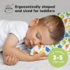 imageToddler Pillow with Pillowcase  13x18 My Little Dreamy Kids Travel Bed Pillows for Sleeping Organic Cotton Small Pillowcase Soft ampamp Breathable Machine Washable Toddlers 25 Years Old Soft WhiteHappy Dino